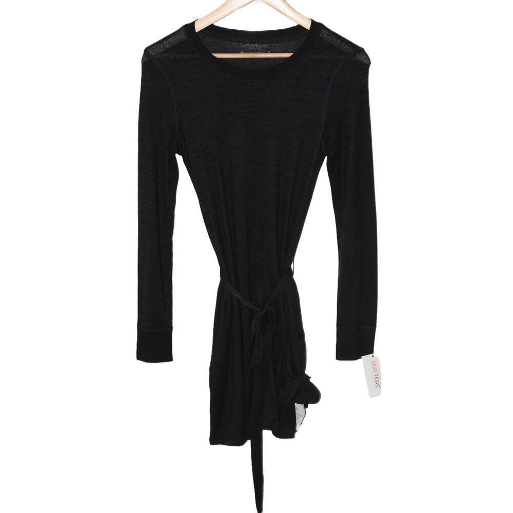 Womens Abercrombie & Fitch Black Ribbed Long Sleeve Sweater Dress Size Small